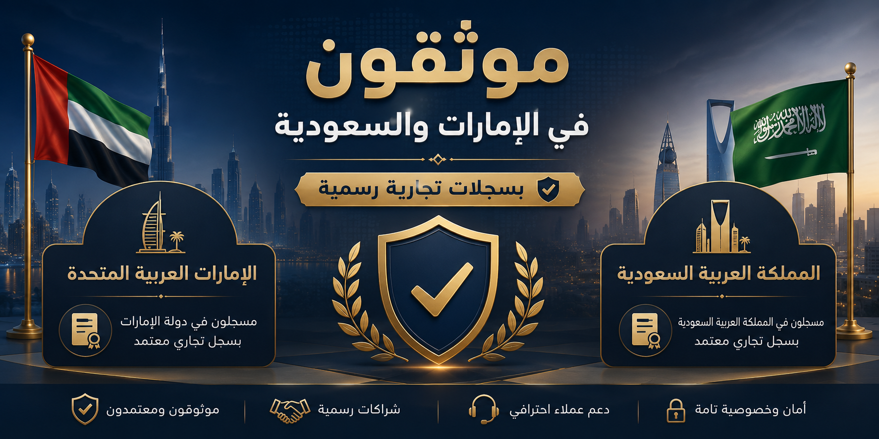 Trust banner for Saudi and UAE